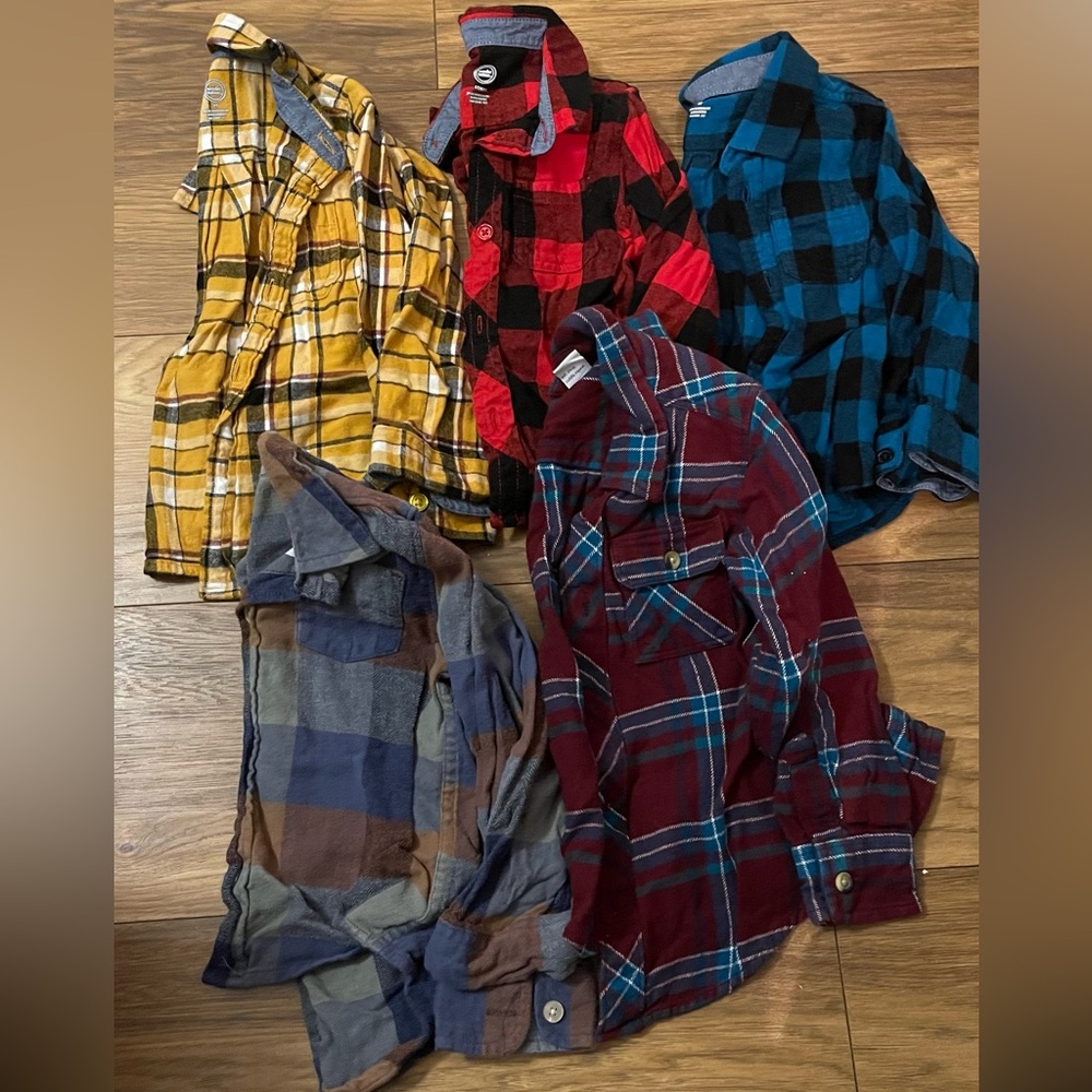 3t boys plaid button up lot